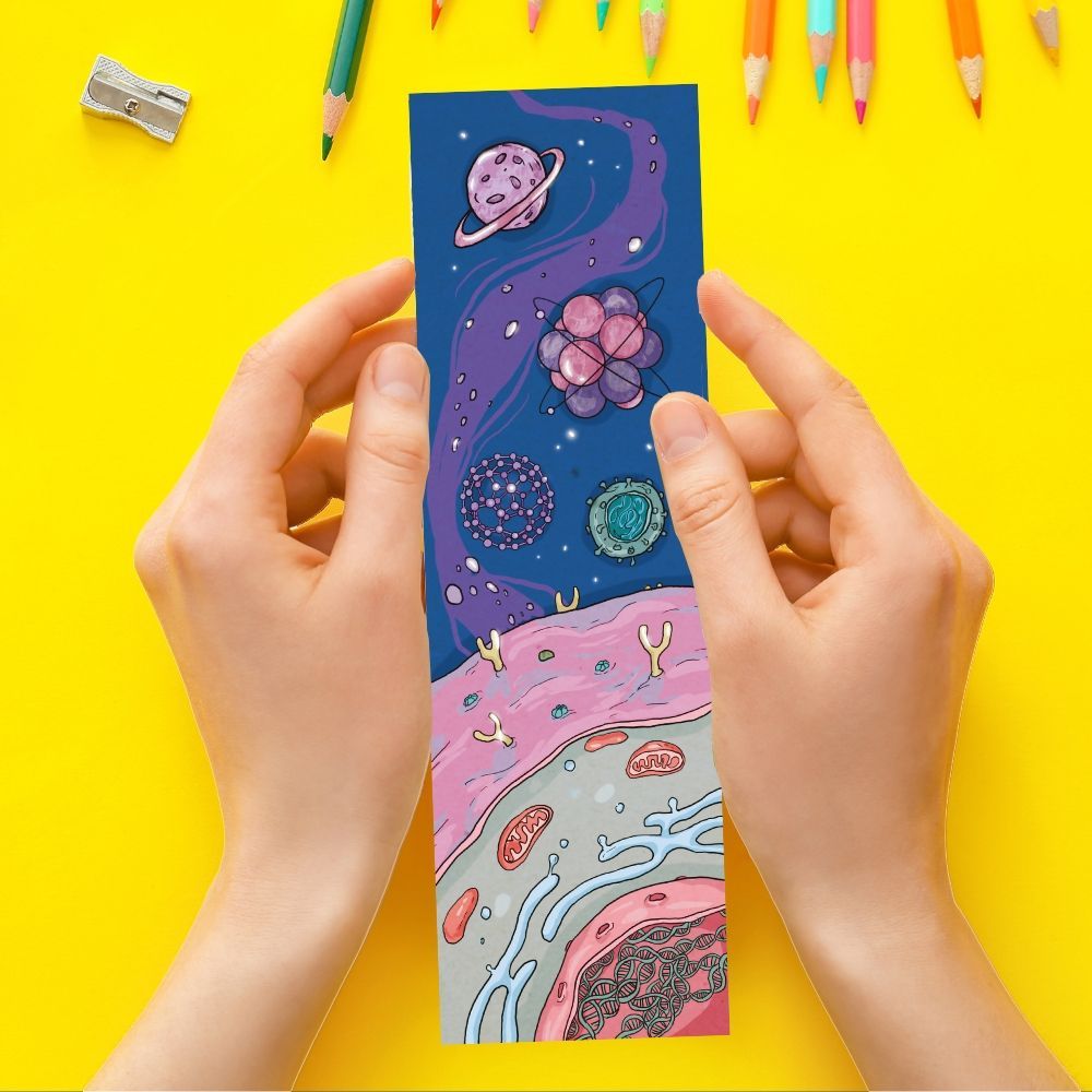 Оригинальная закладка с клеткой