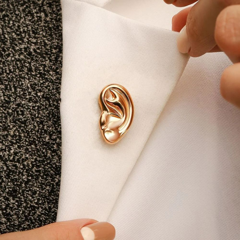 Брошь из цинкового сплава Ушная раковина