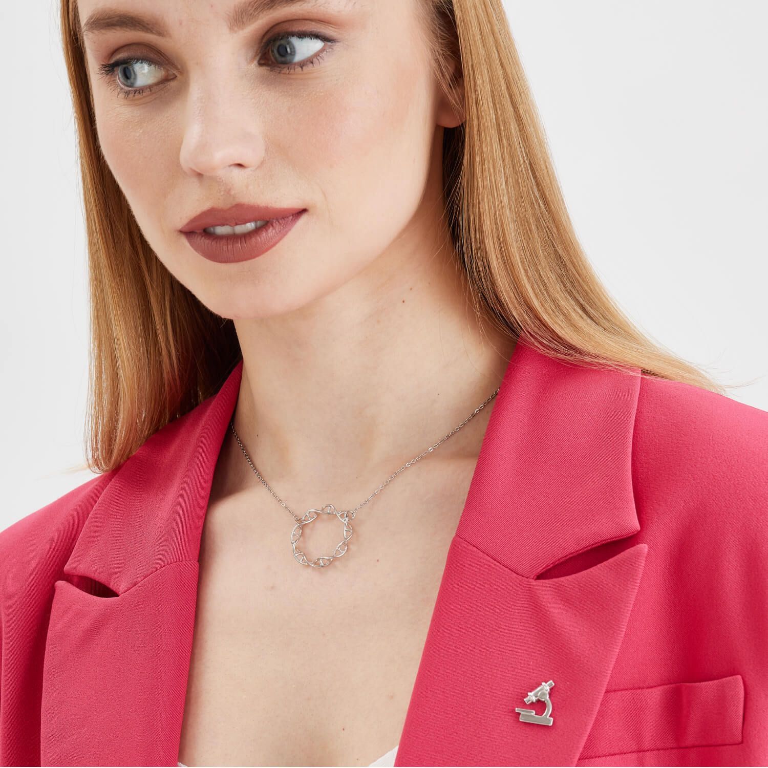 Колье Плазмида из серебра