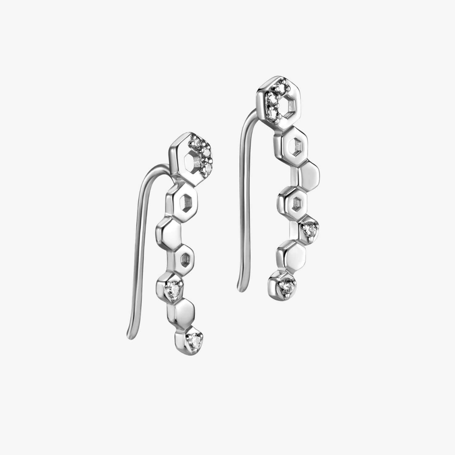 Серьги-клаймбер Бензольные кольца