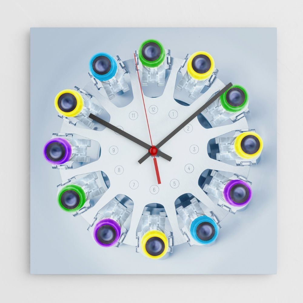 Часы настенные Центрифуга в лабораторию